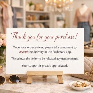 I will ship asap! please be courteous and accept your order ASAP as well xo